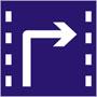 右轉(zhuǎn)車道行駛方向標(biāo)志